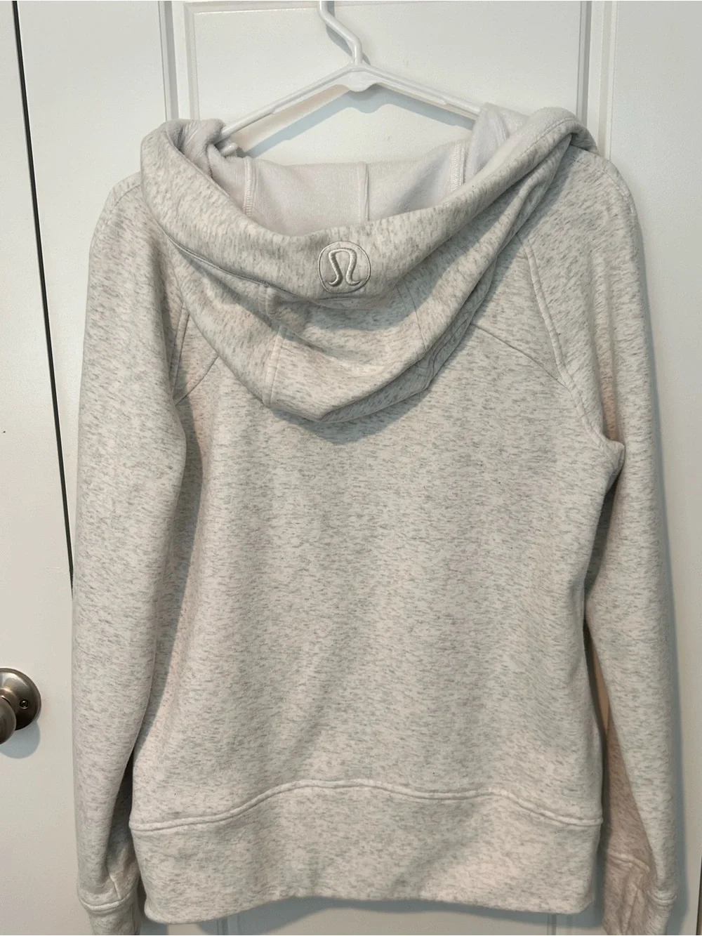 Lululemon Scuba Size 10 Full Zip Light Gray Hoodie Sweatshirt Warm